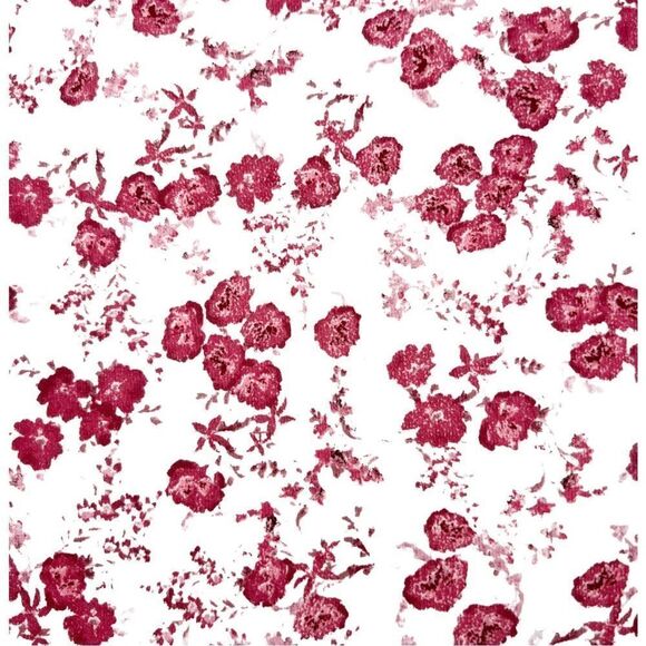 CeCe Ditsy Floral Blouse in White and Blush - Picture 10 of 12